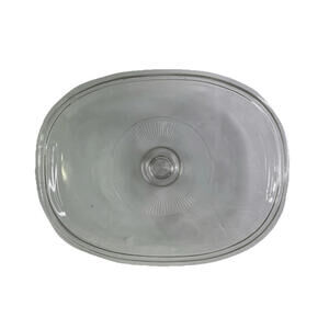 Pyrex F12C Replacement Lid Clear Oval Ribbed For 1.5 Qt Casserole CorningWare